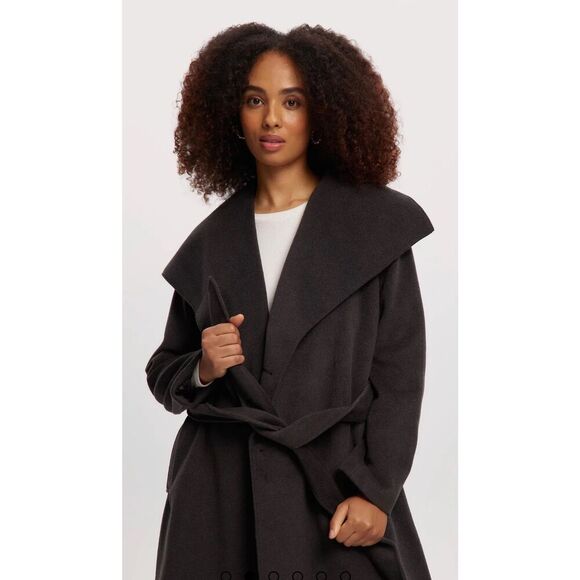 Noize Lena Long Length Vegan Wool Coat NWT Size XL - Picture 3 of 13